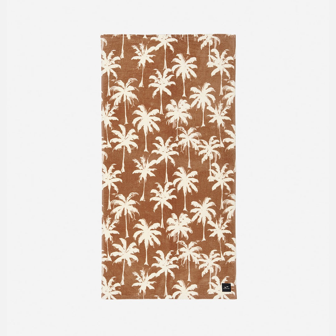 Slowtide Luca Beach Towel in Fawn — hero product view