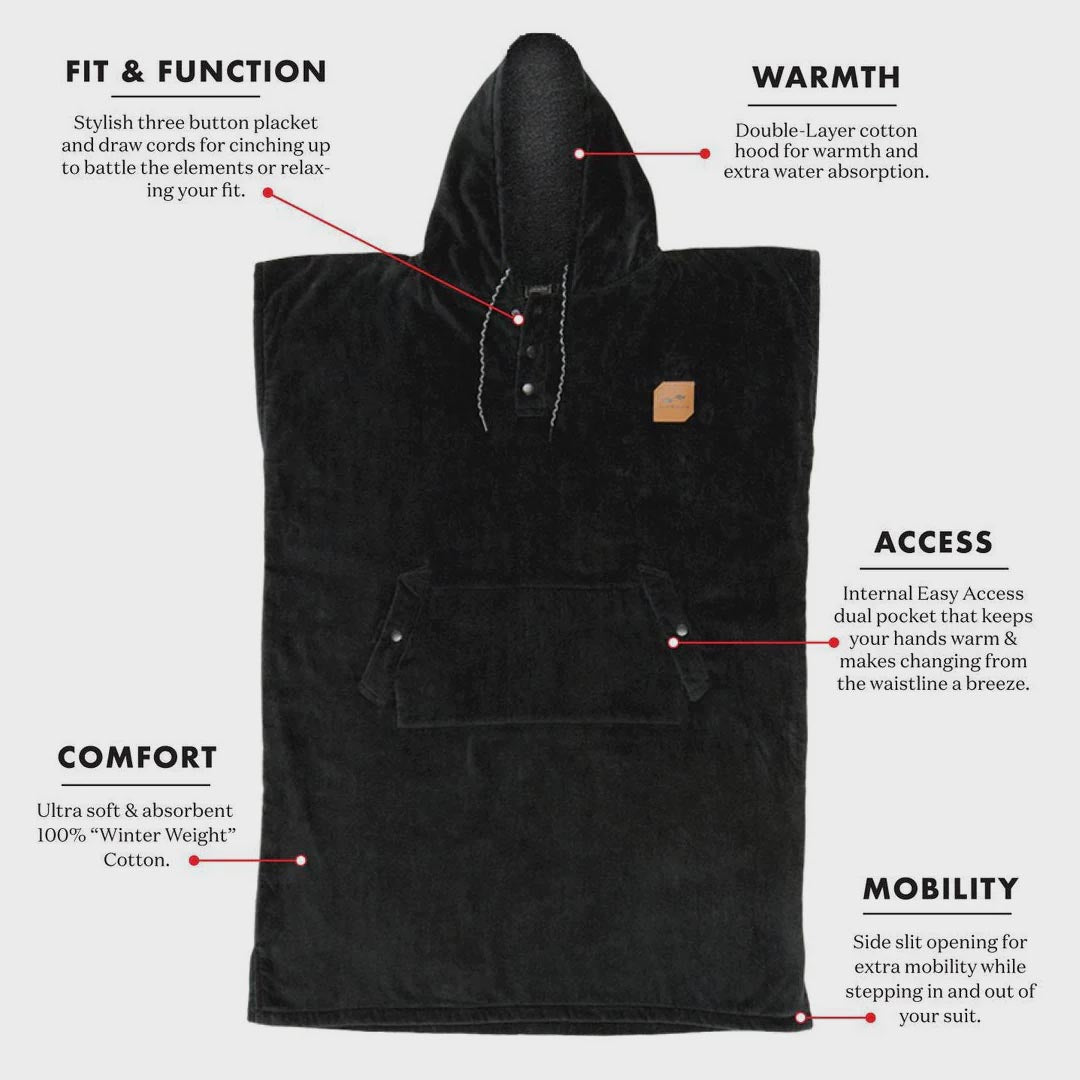 The Digs Poncho | Black