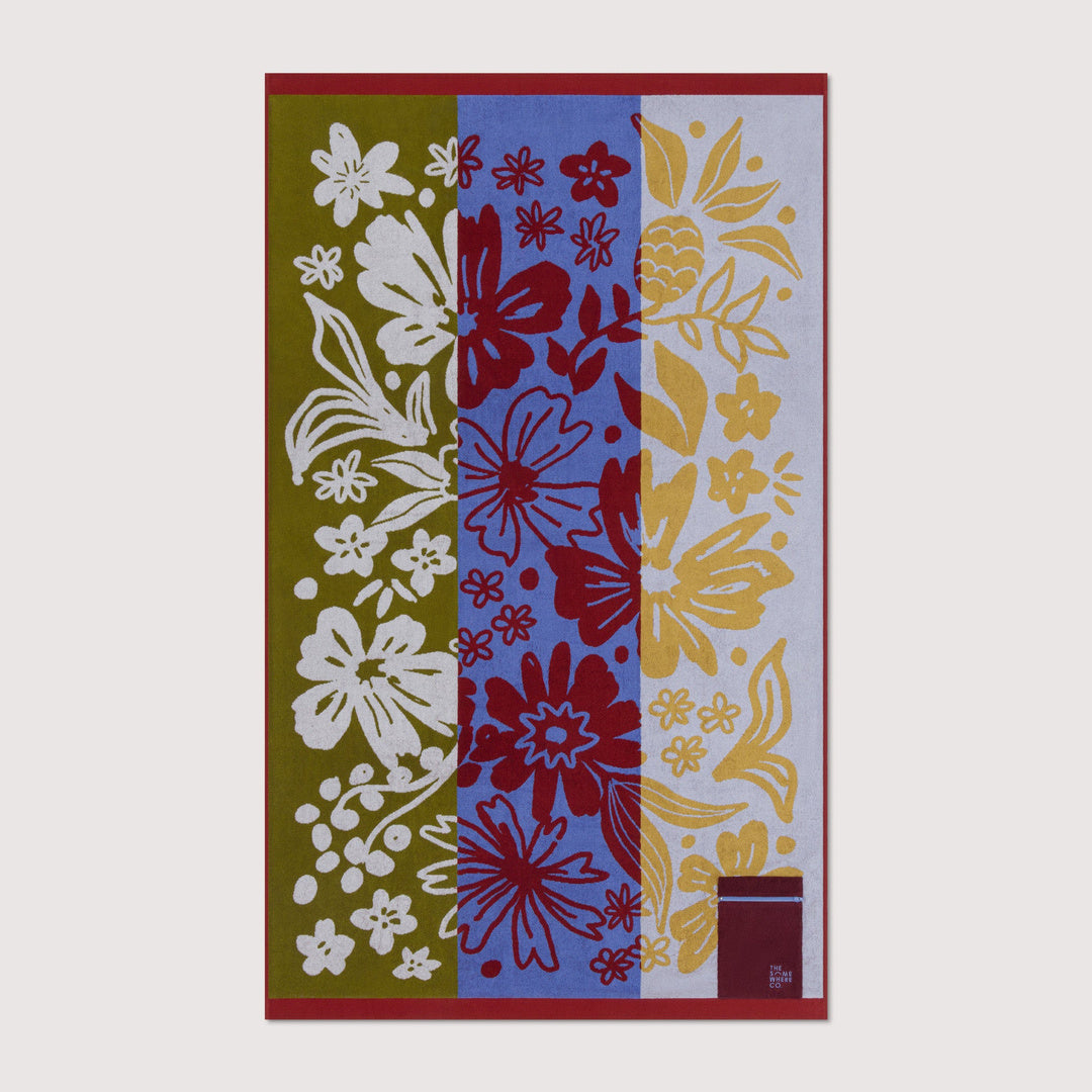 The Somewhere Co. Premium Cotton Beach Towel in Flor Del Sol — official image 05
