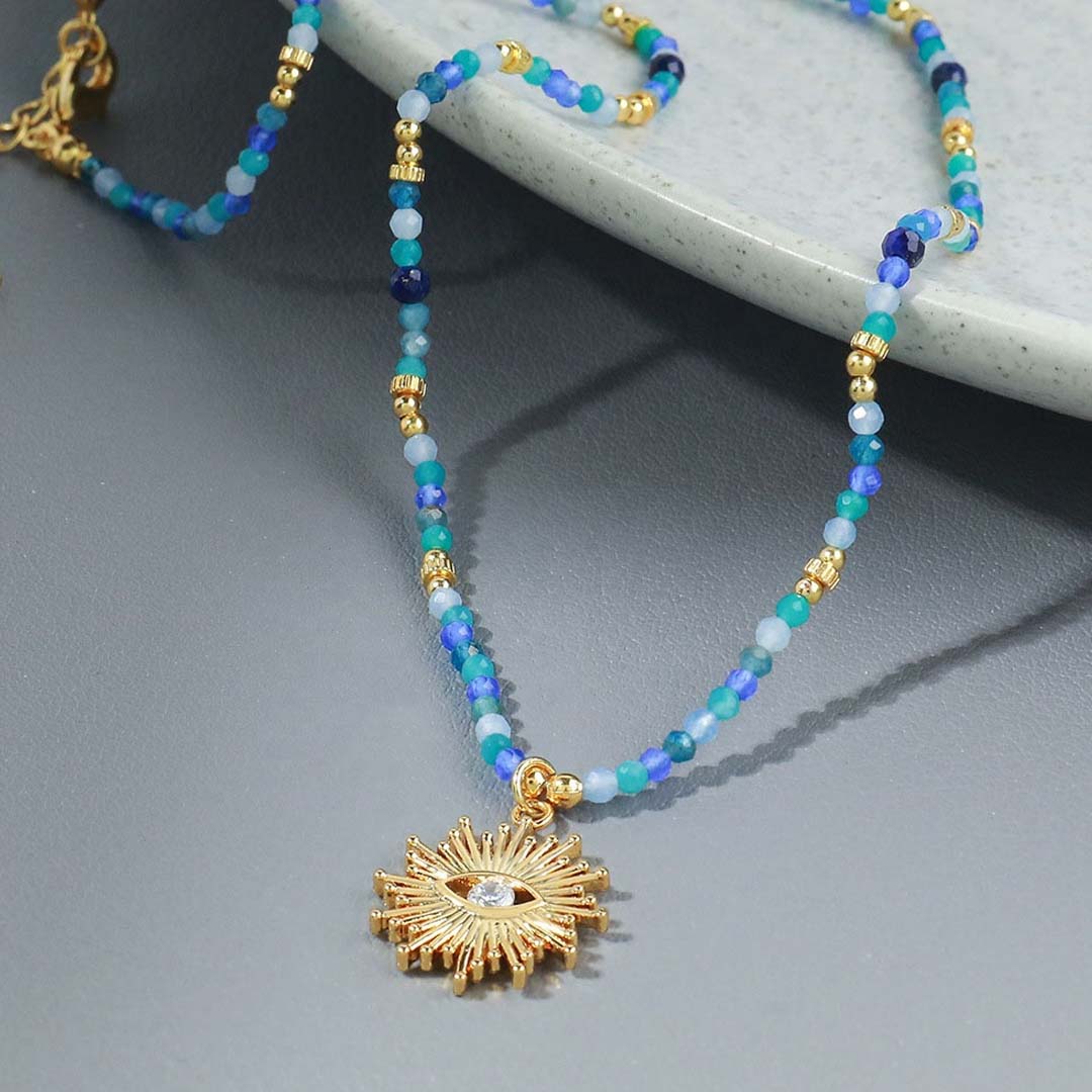 Sunburst Eye Necklace | Ocean
