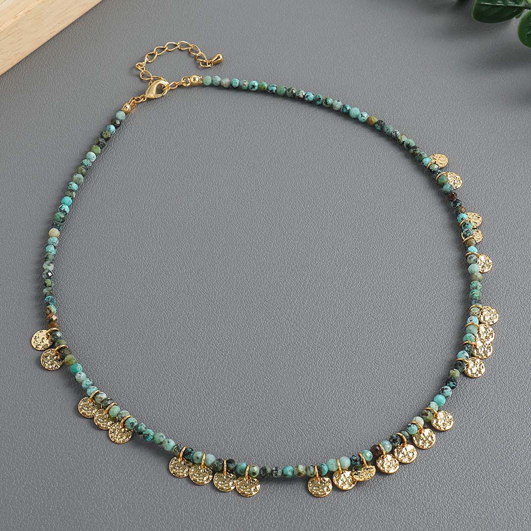 Luna Coin Choker | Turquoise