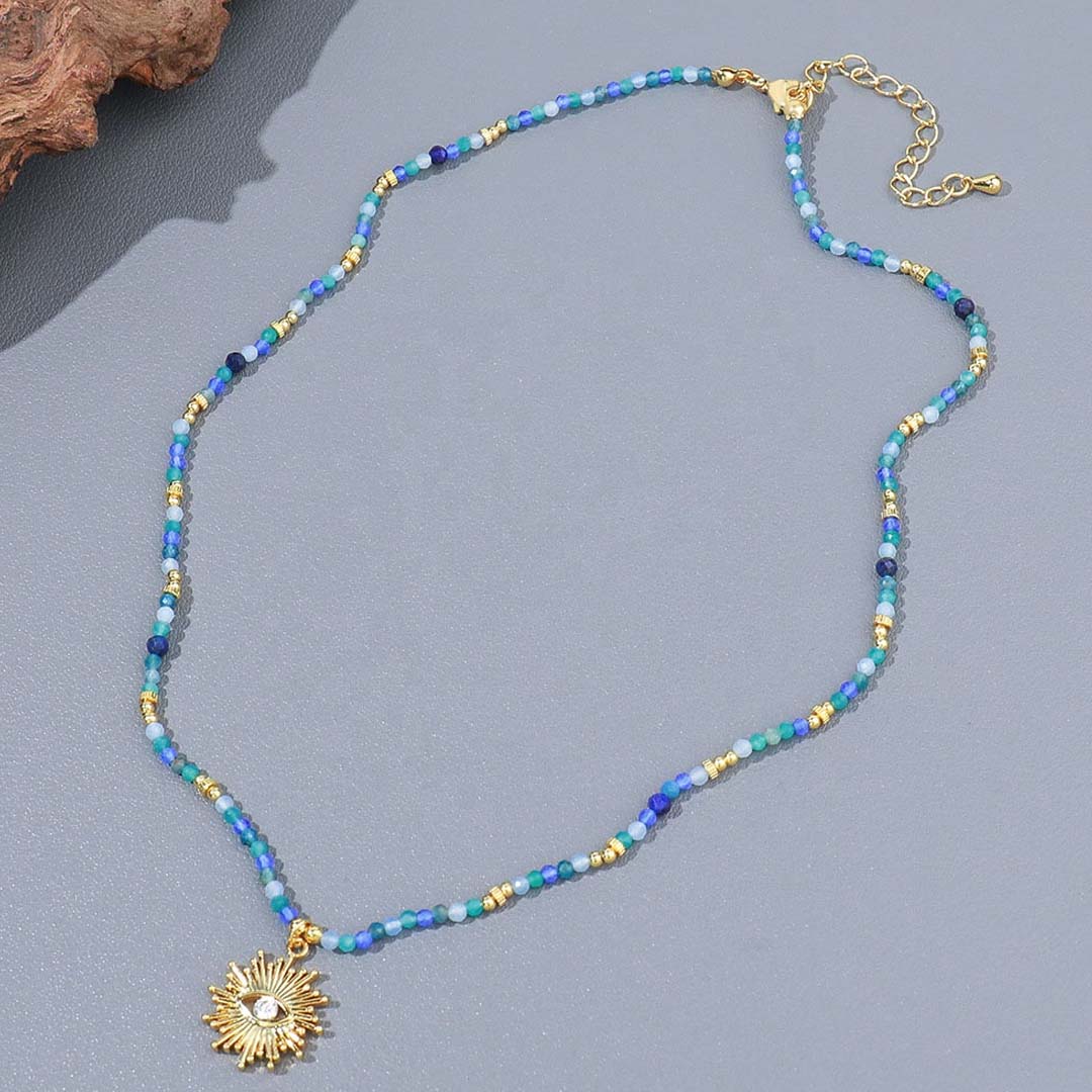 Sunburst Eye Necklace | Ocean