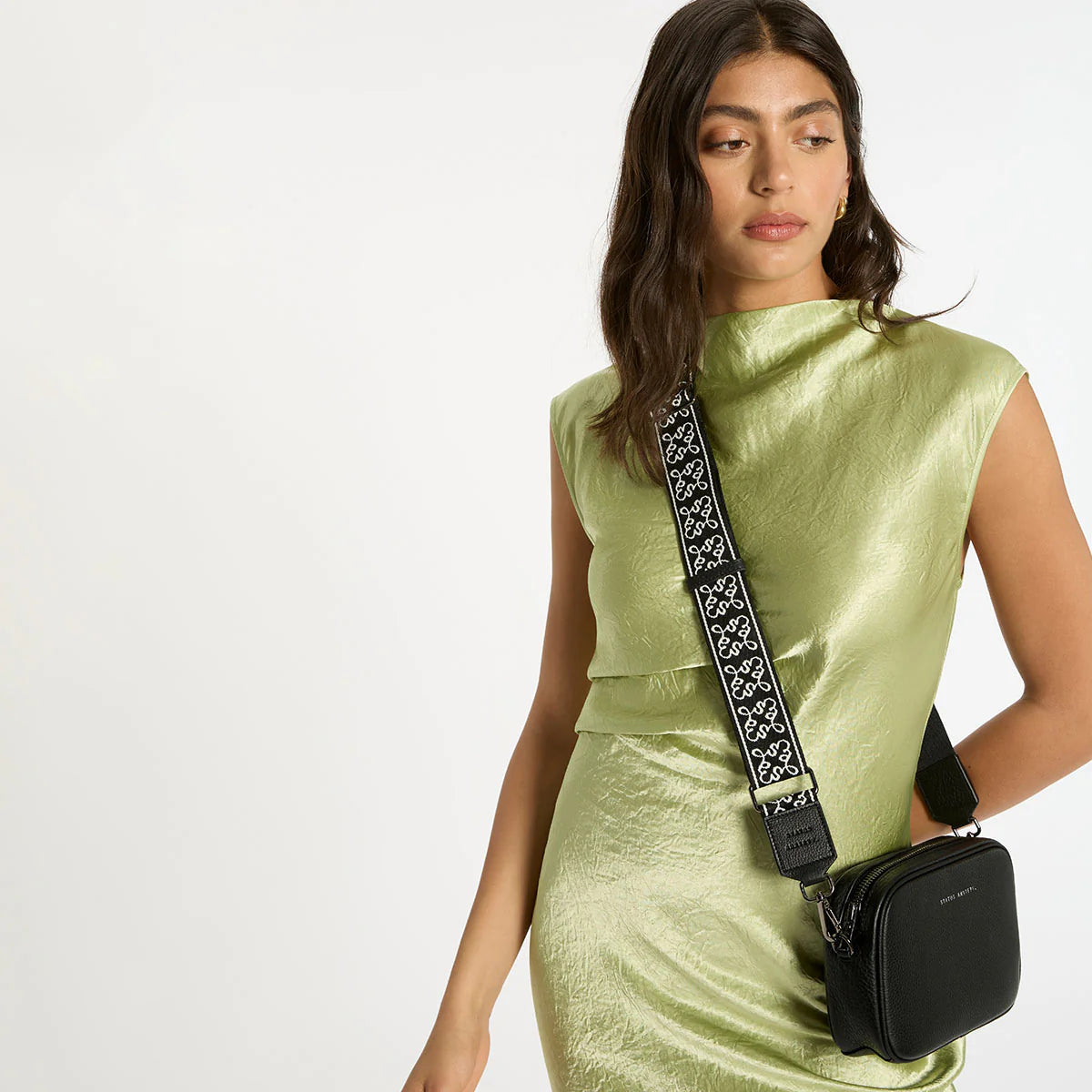 JACQUARD STRAP MEDIUM | BLACK