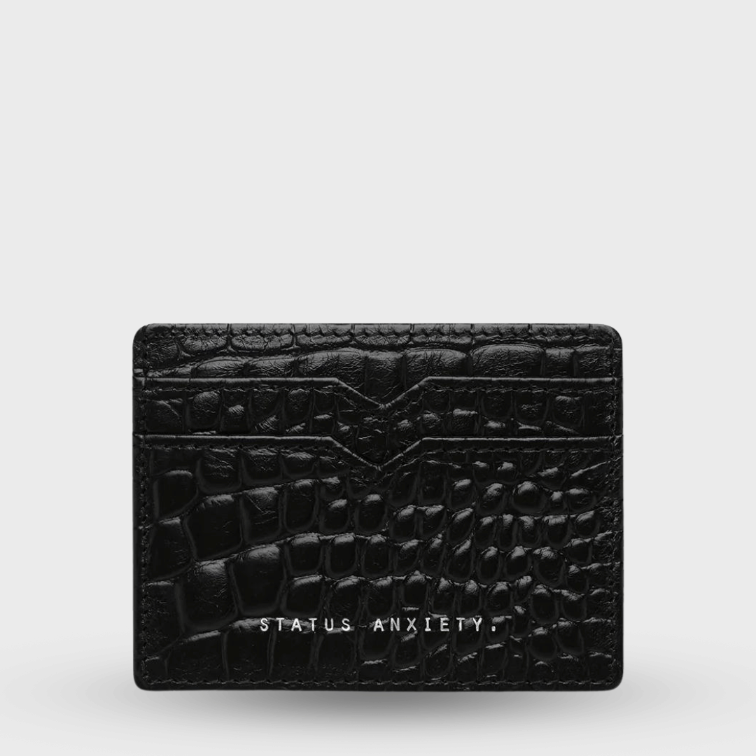 Together for Now Wallet | Black Croc Emboss