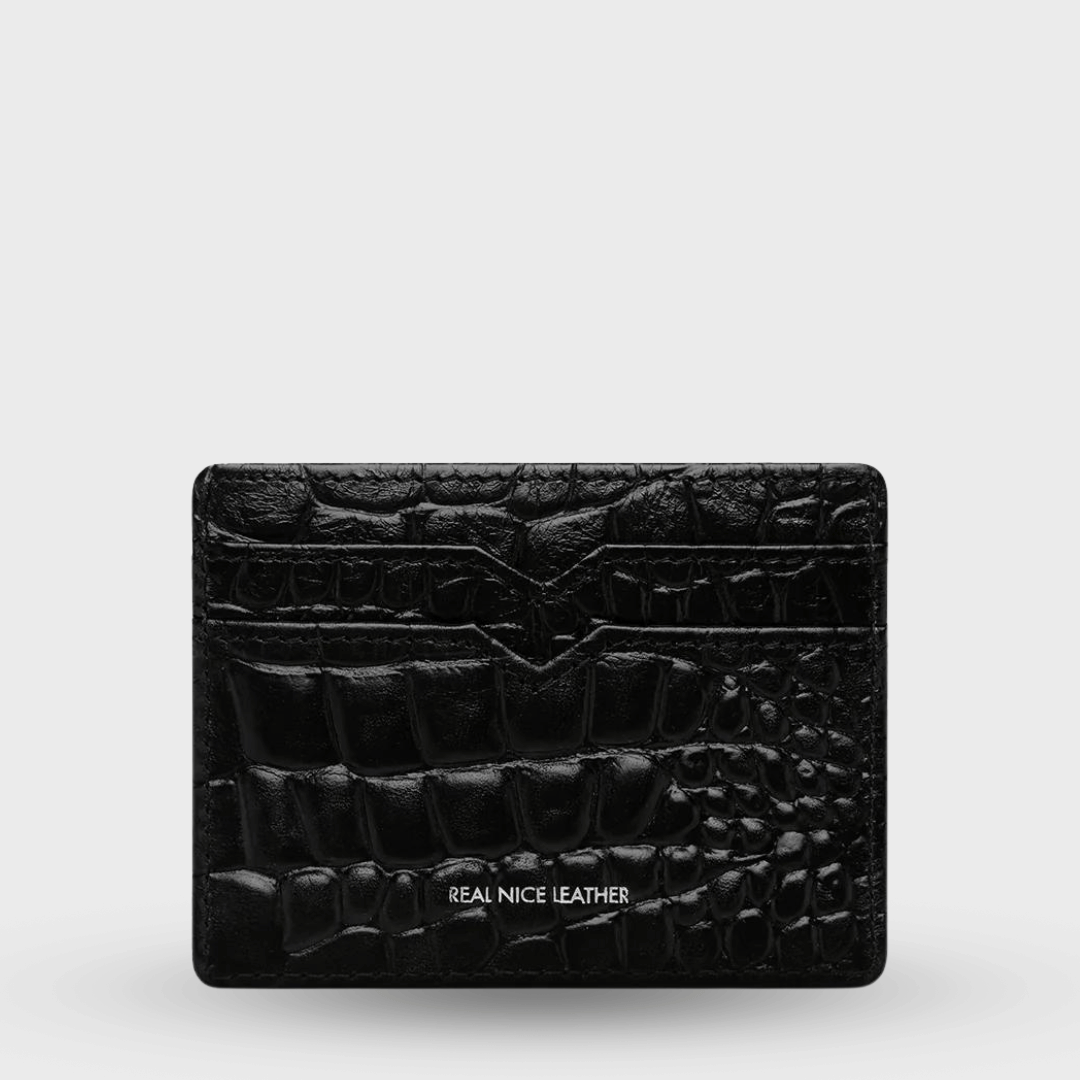 Together for Now Wallet | Black Croc Emboss