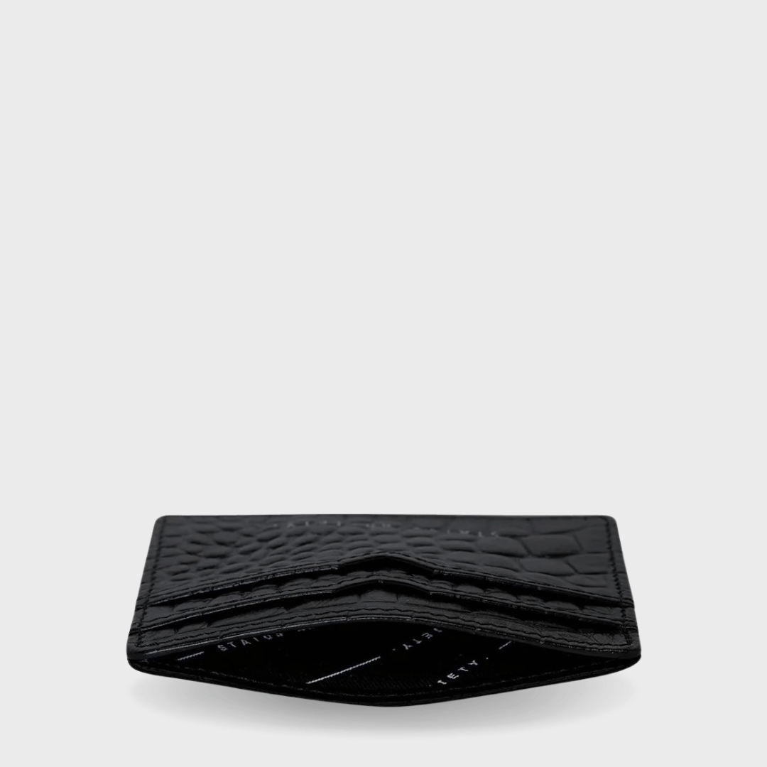 Together for Now Wallet | Black Croc Emboss