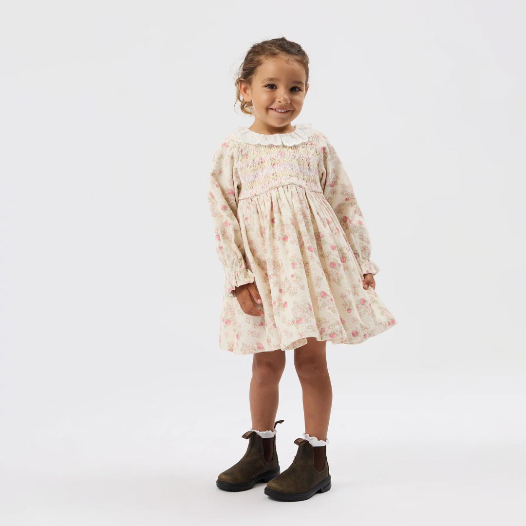 Strawberry Fields Smocked Dress | Cream