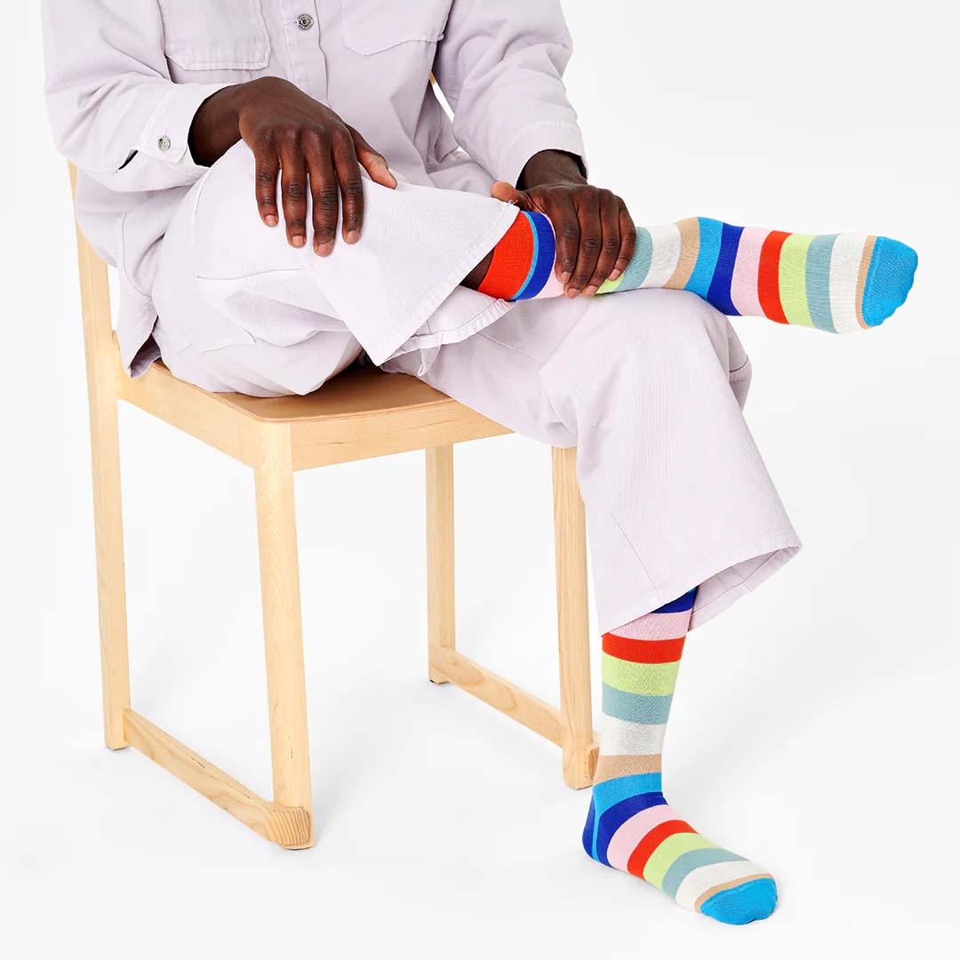 STRIPE SOCK (2900) | RED / BLUE / GREEN