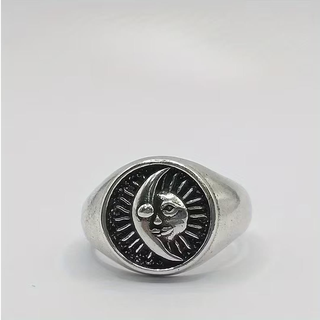 Sun and Moon Totem Ring| Stainless Steel