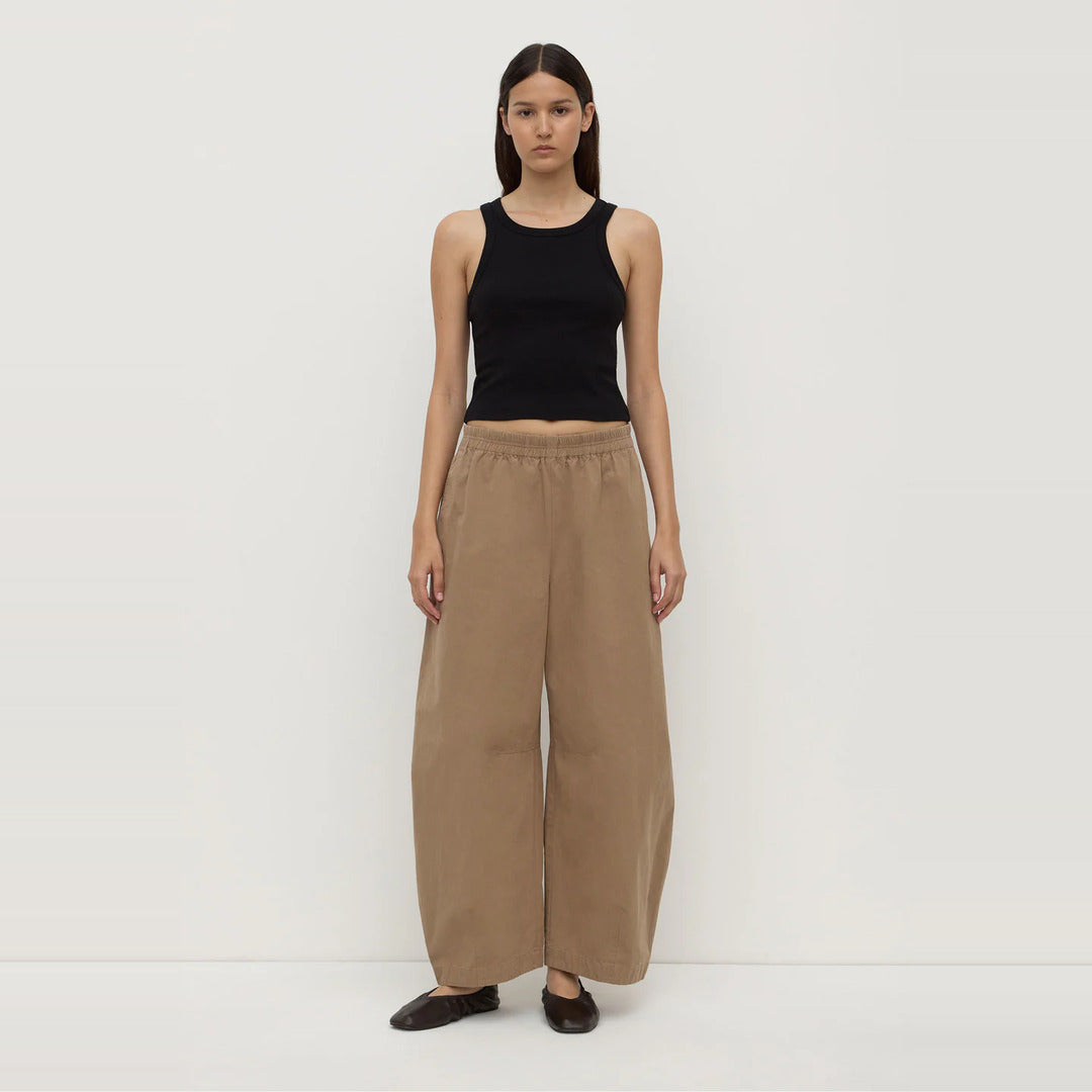 Lola Barrel Pant | Dark Tan