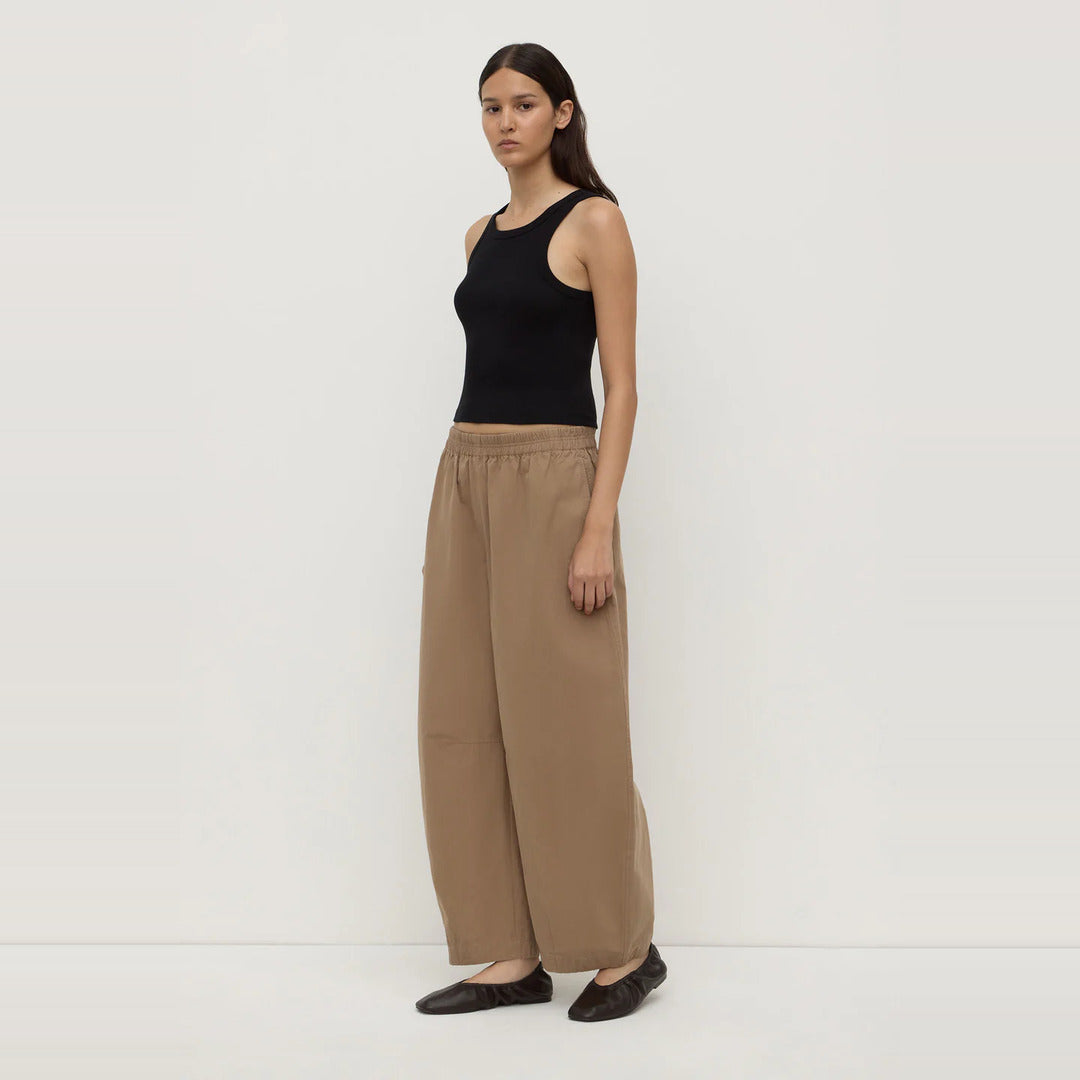 Lola Barrel Pant | Dark Tan