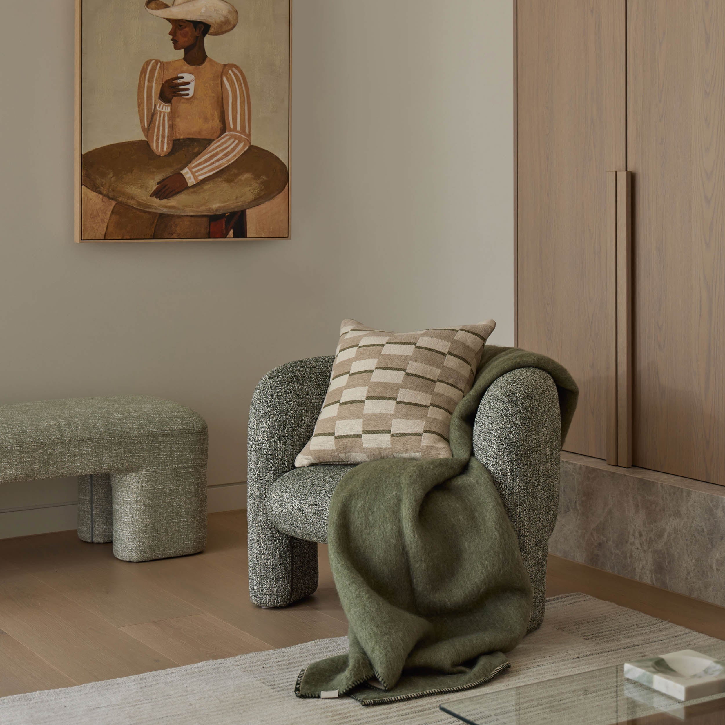 Avalon Stitch Throw | Green