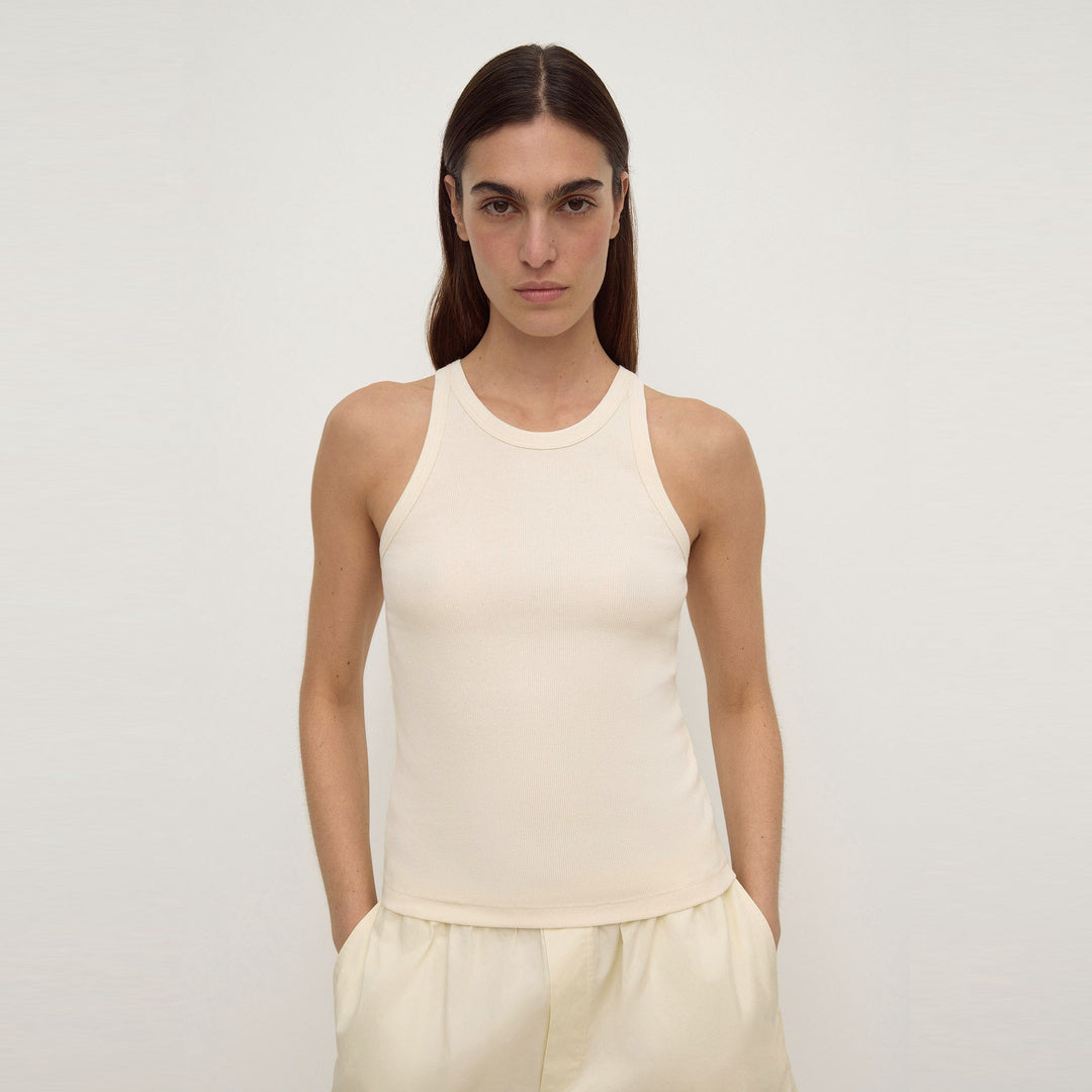 Assembly Label Tabitha Rib Tank in Vanilla