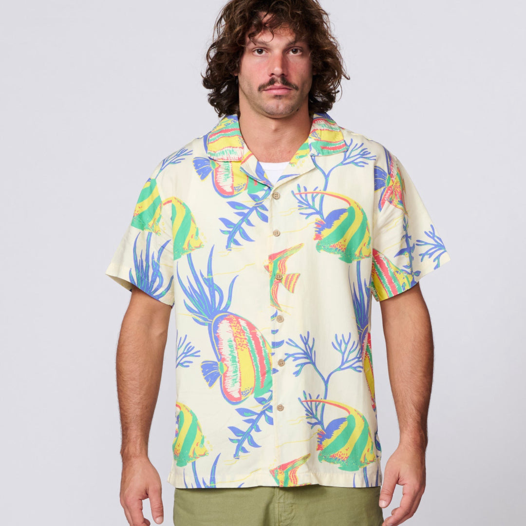 TCSS Aquarium Resort SS Shirt in Ecru