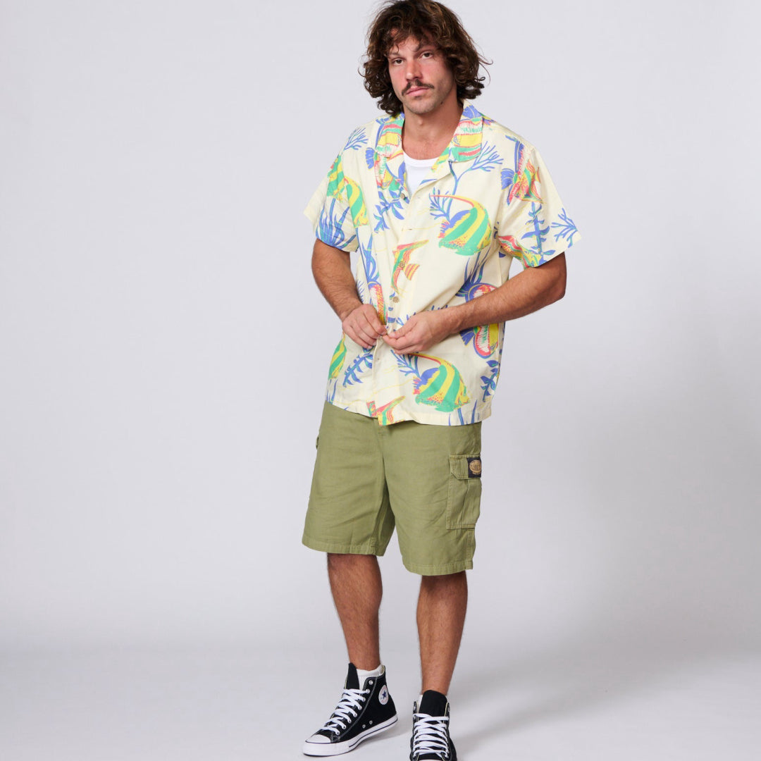 TCSS Aquarium Resort SS Shirt in Ecru