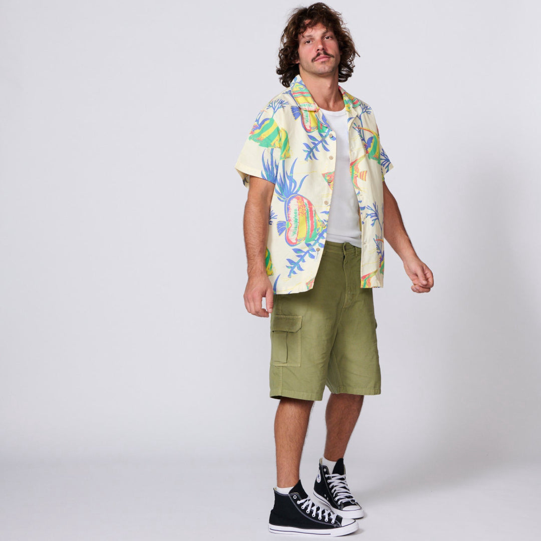 TCSS Aquarium Resort SS Shirt in Ecru