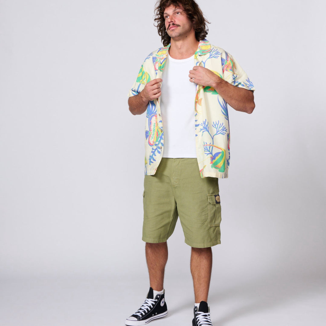 TCSS Aquarium Resort SS Shirt in Ecru