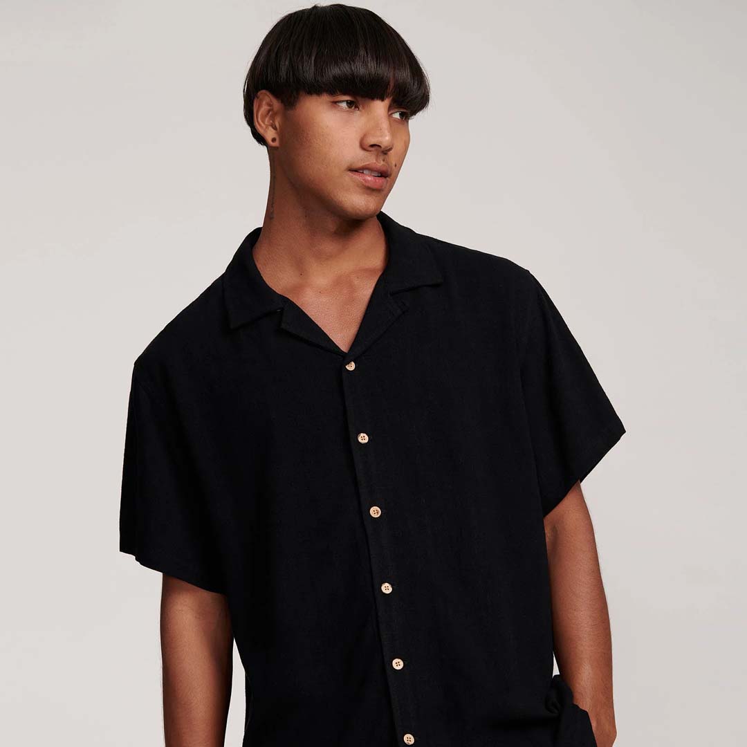ERNIE RESORT SHIRT | BLACK