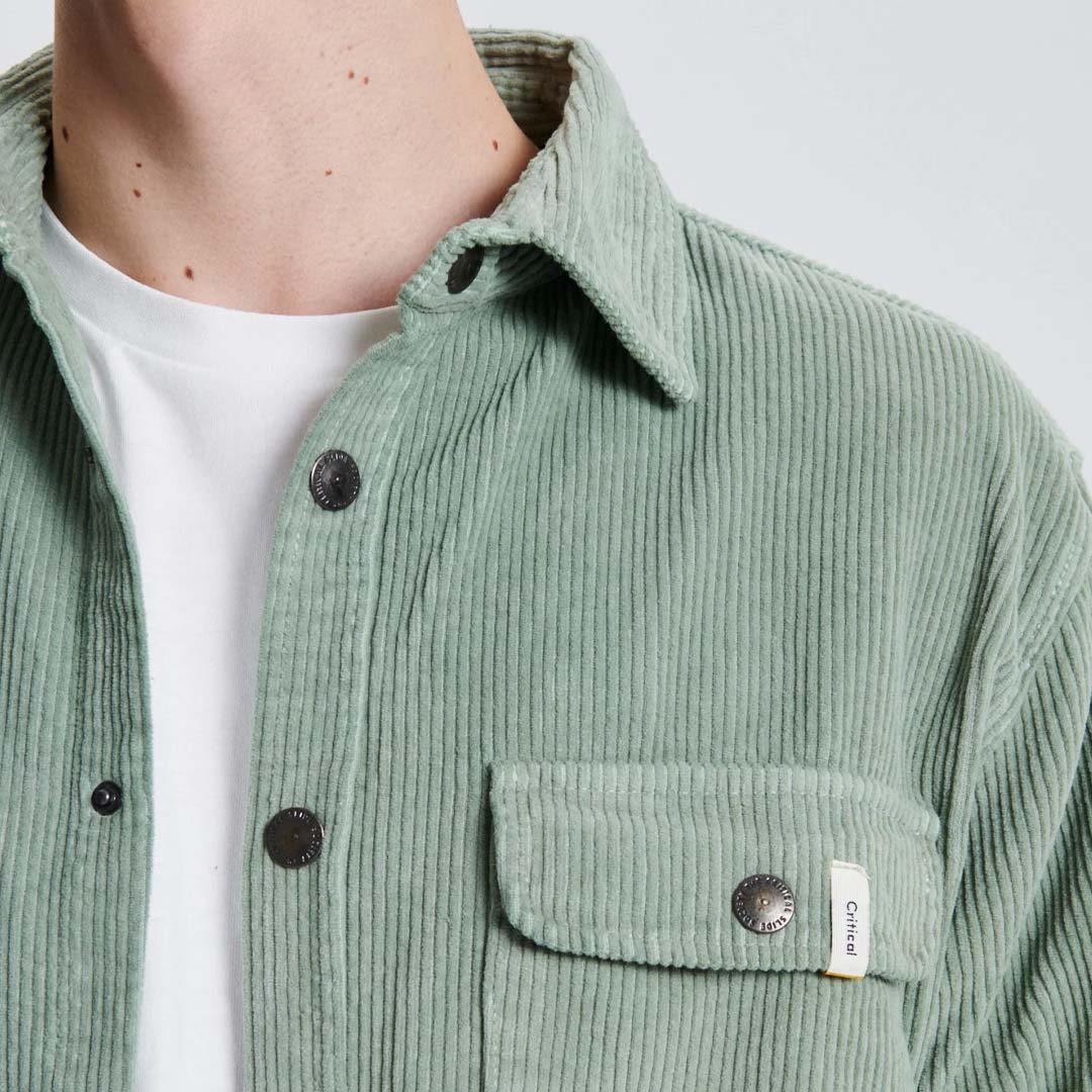 SURFACE CORD OVERSHIRT | SAGE