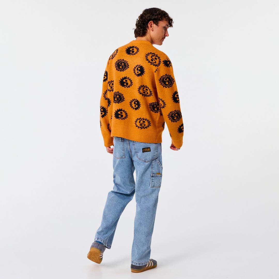 Ying Yang Crew Knit | Terracotta