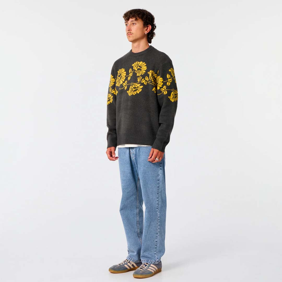Peace Flower Crew Knit | Phantom