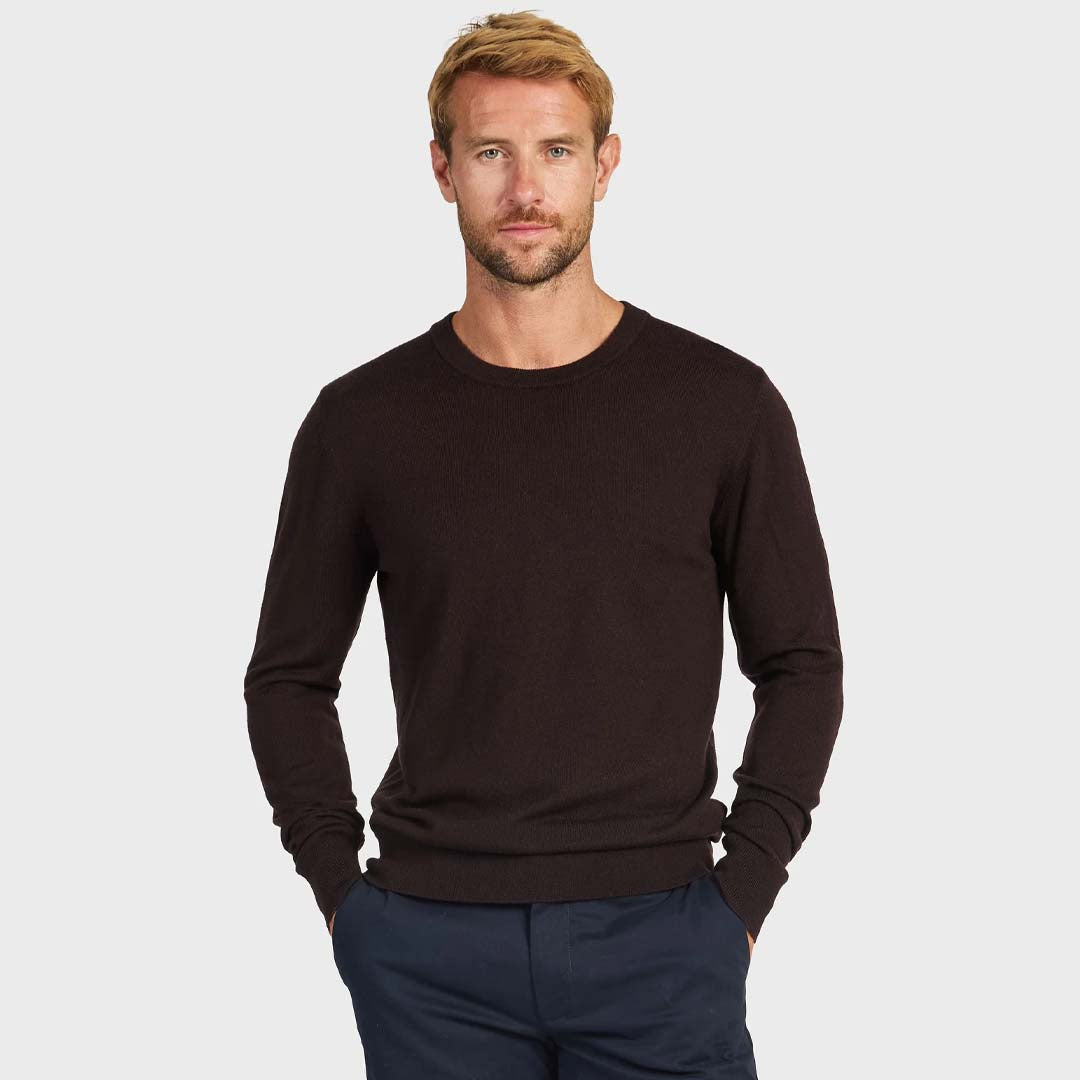 ACADEMY MERINO CREW | COFFEE BEAN