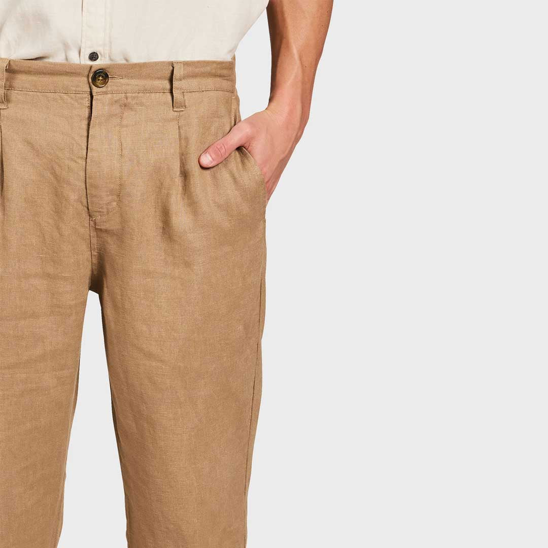 Dean Linen Chino | Warm Taupe