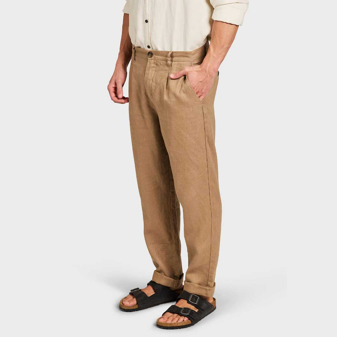 Dean Linen Chino | Warm Taupe