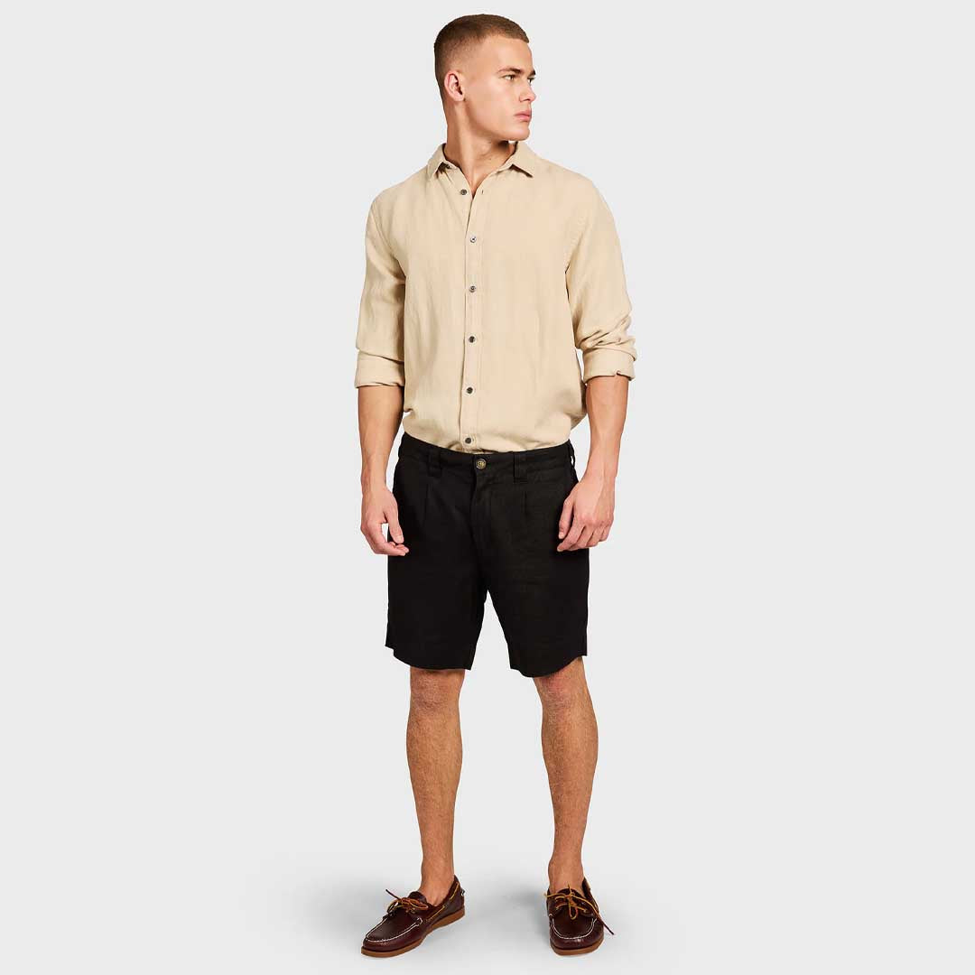 Dean Linen Short | Black