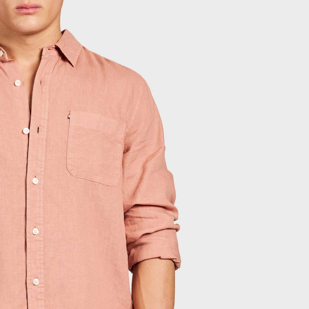 Hampton Linen Shirt | Dusty Cedar
