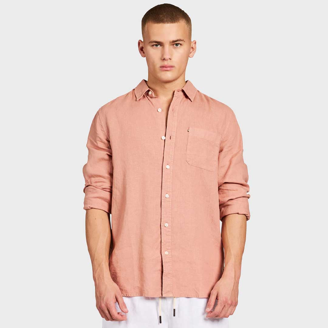 Hampton Linen Shirt | Dusty Cedar