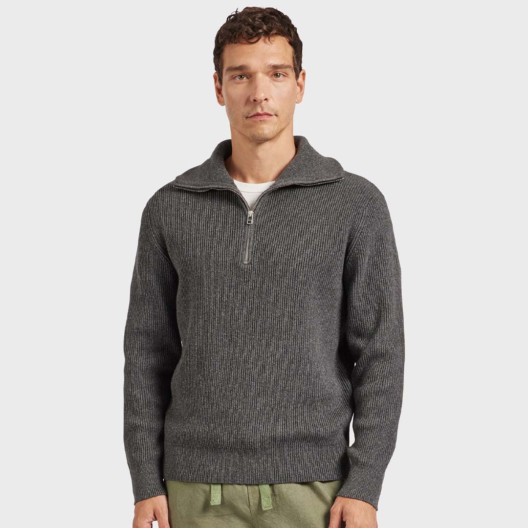 LE MANS 1/2 ZIP | GREY MARLE