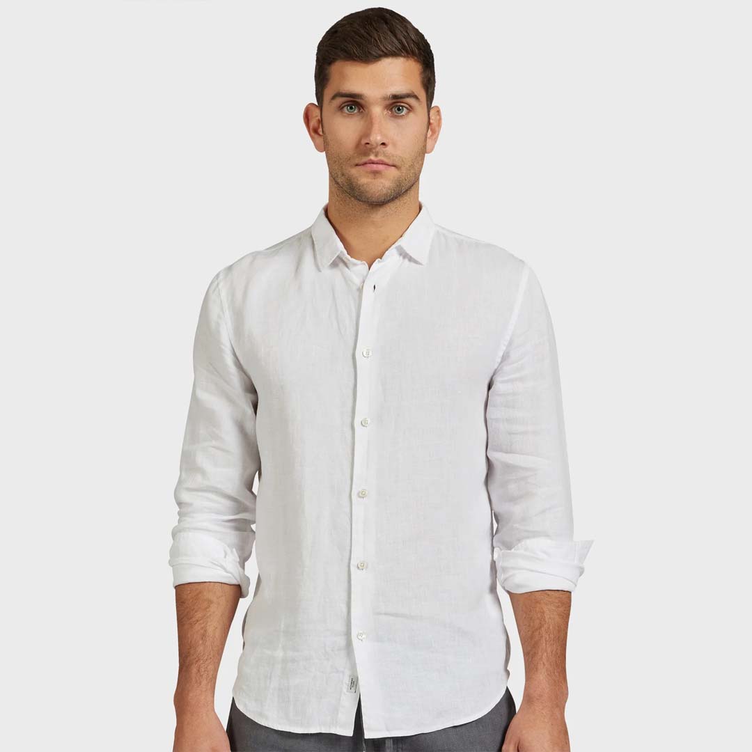 MICK LINEN SHIRT | WHITE