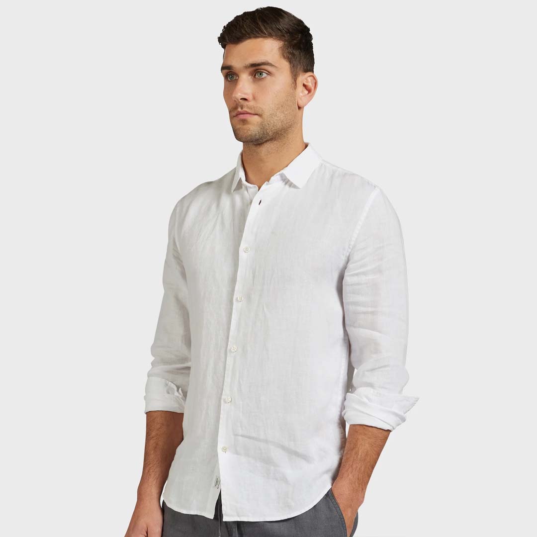 MICK LINEN SHIRT | WHITE