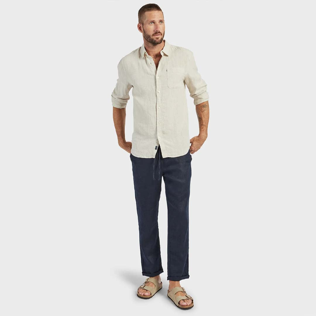 Riviera Linen Pant | Navy