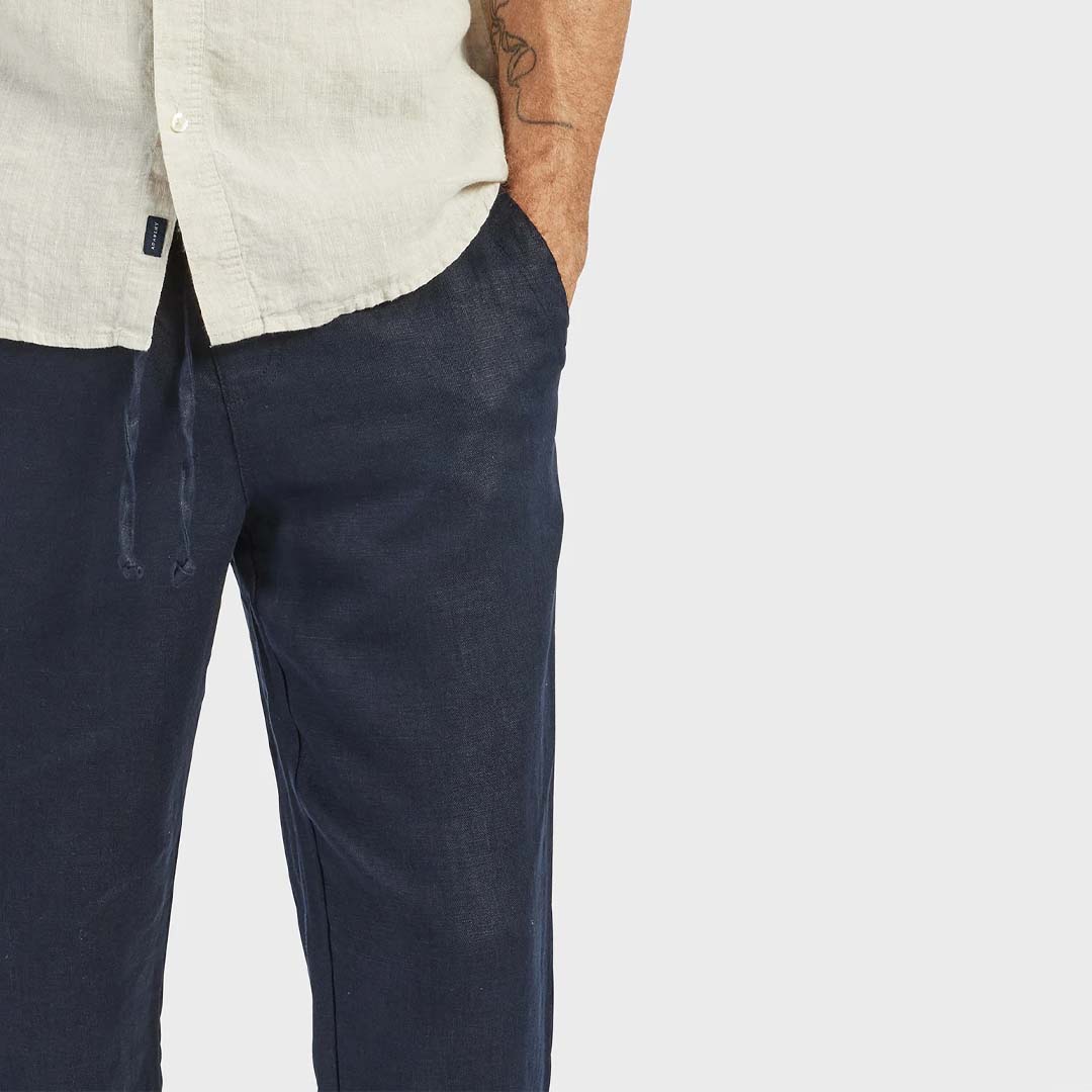 Riviera Linen Pant | Navy