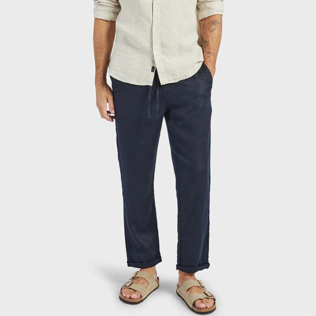 Riviera Linen Pant | Navy
