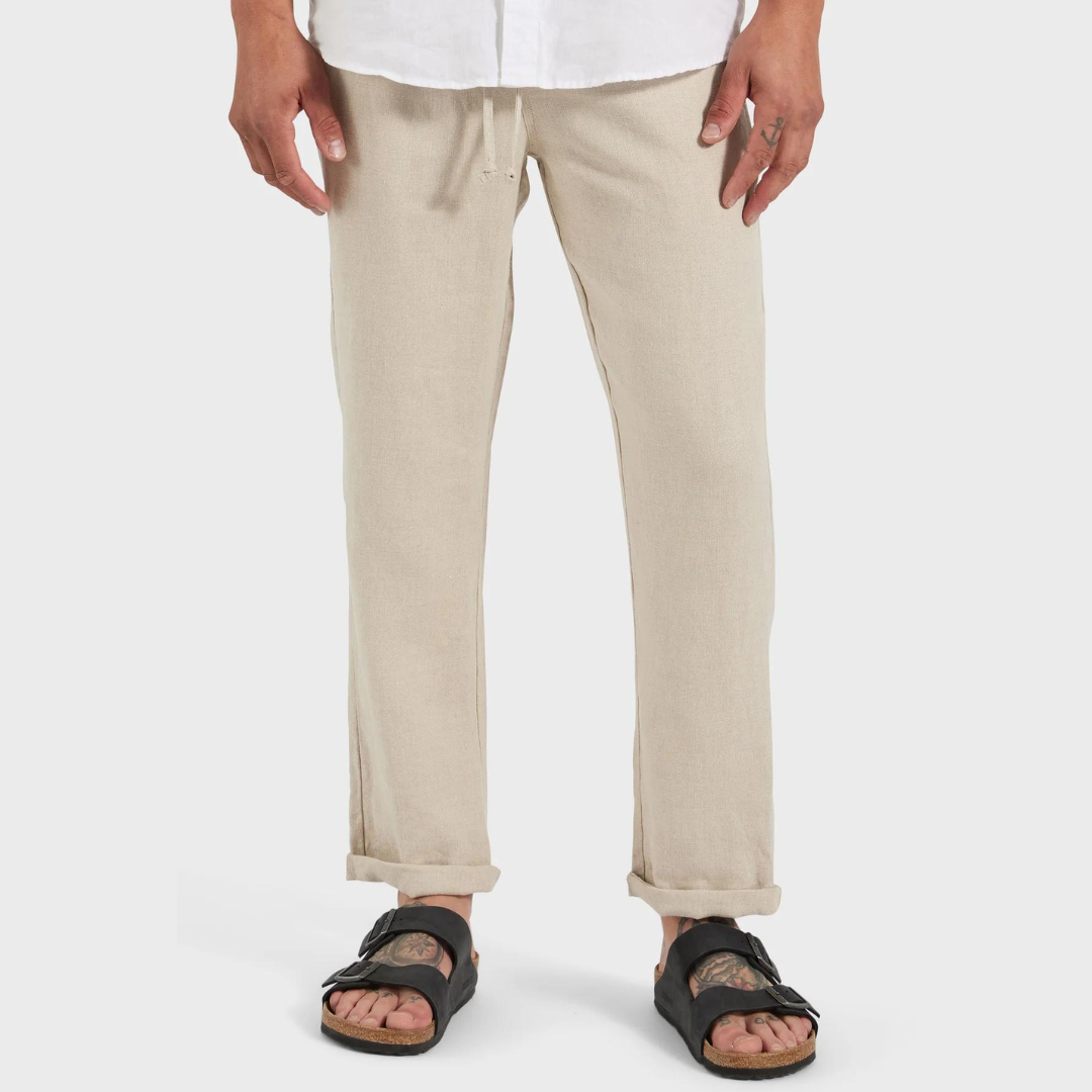 RIVIERA LINEN PANT | OATMEAL