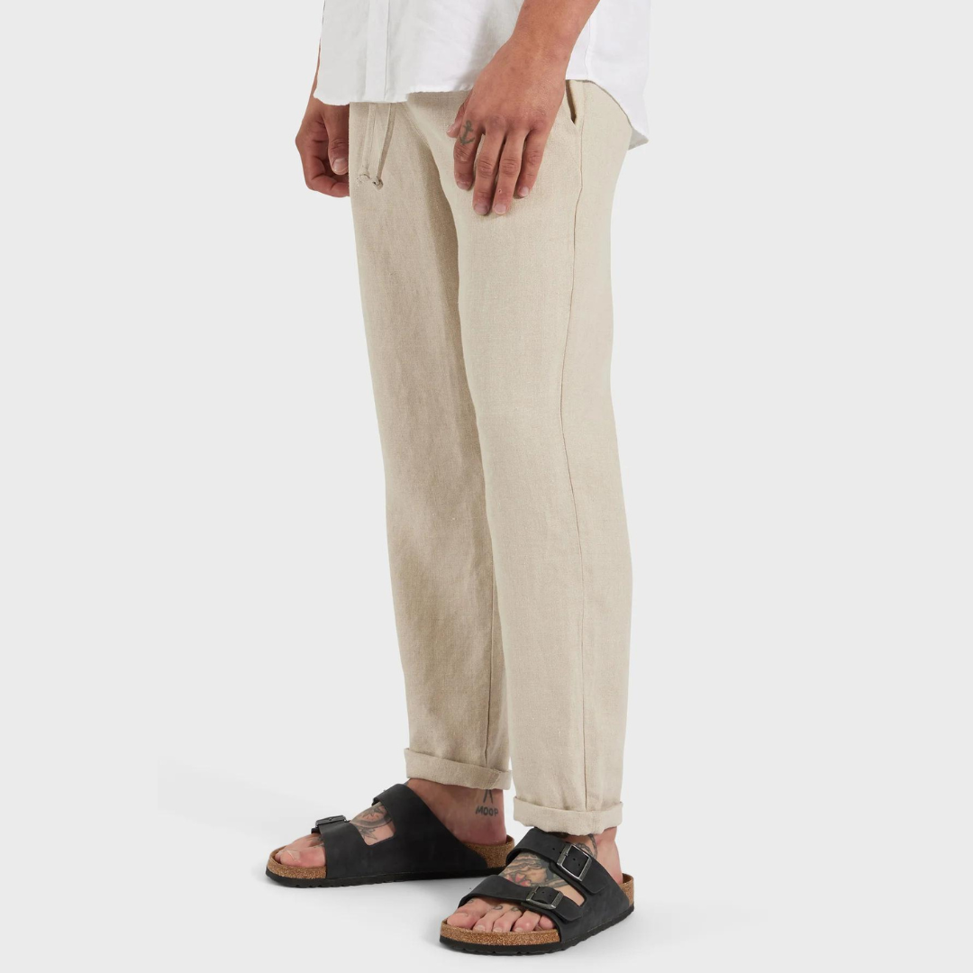 RIVIERA LINEN PANT | OATMEAL