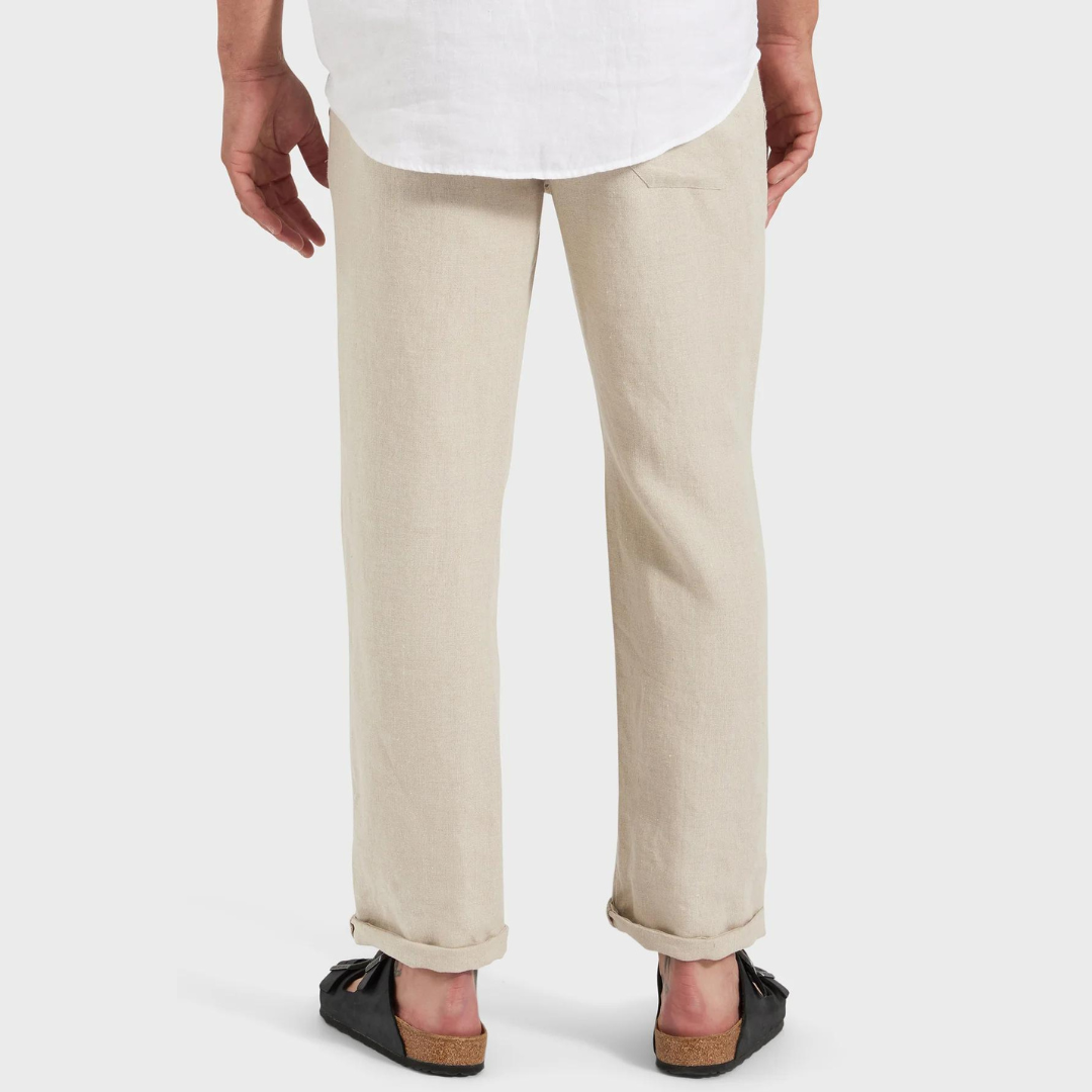 RIVIERA LINEN PANT | OATMEAL