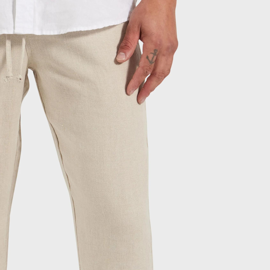 RIVIERA LINEN PANT | OATMEAL