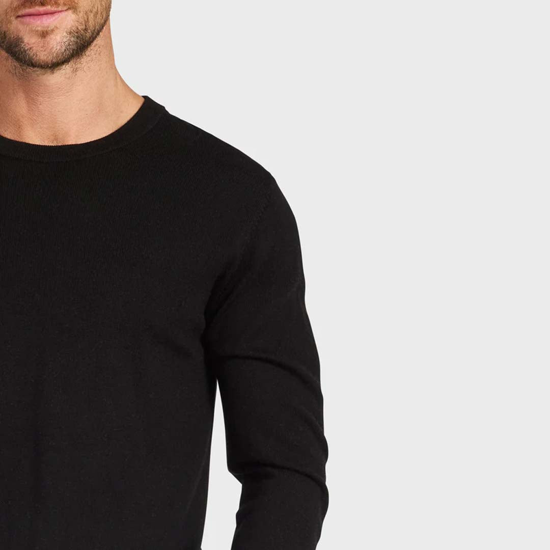 Academy Merino Crew | Black