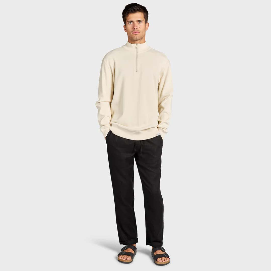 Perry Waffle 1/4 Zip | Natural
