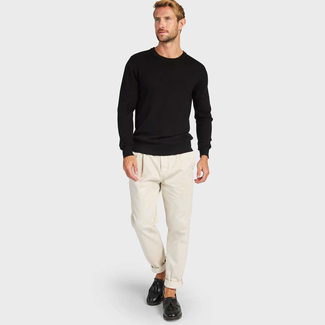 Academy Merino Crew | Black