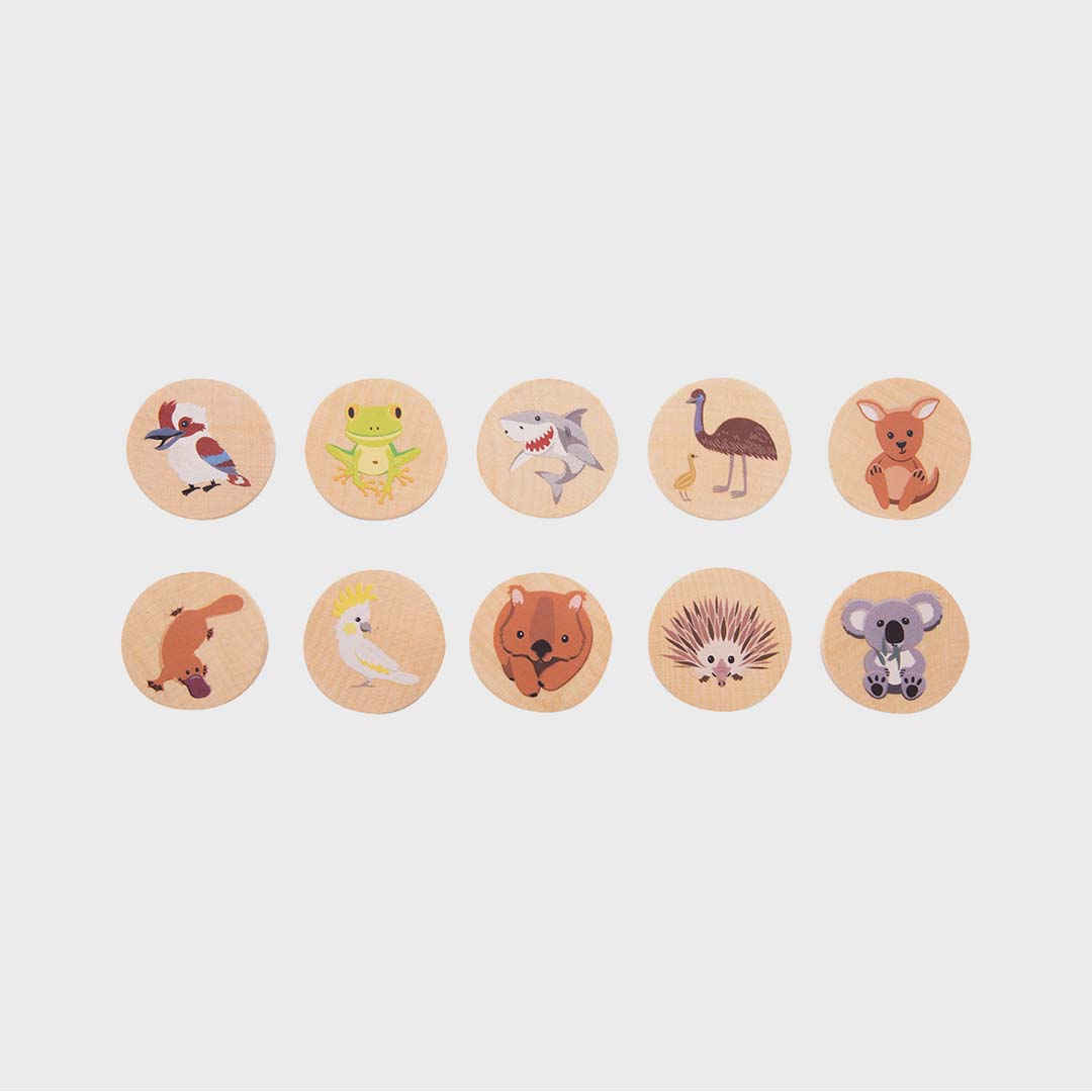 WOODEN MEMORY GAME | AUSSIE ANIMALS