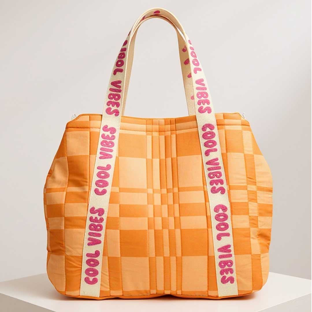 Good Vibes Tote | Orange Pink