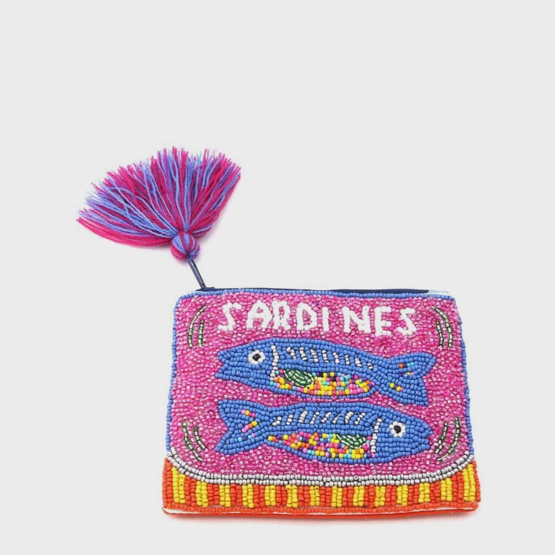 Beaded Coin Purse | Sardines