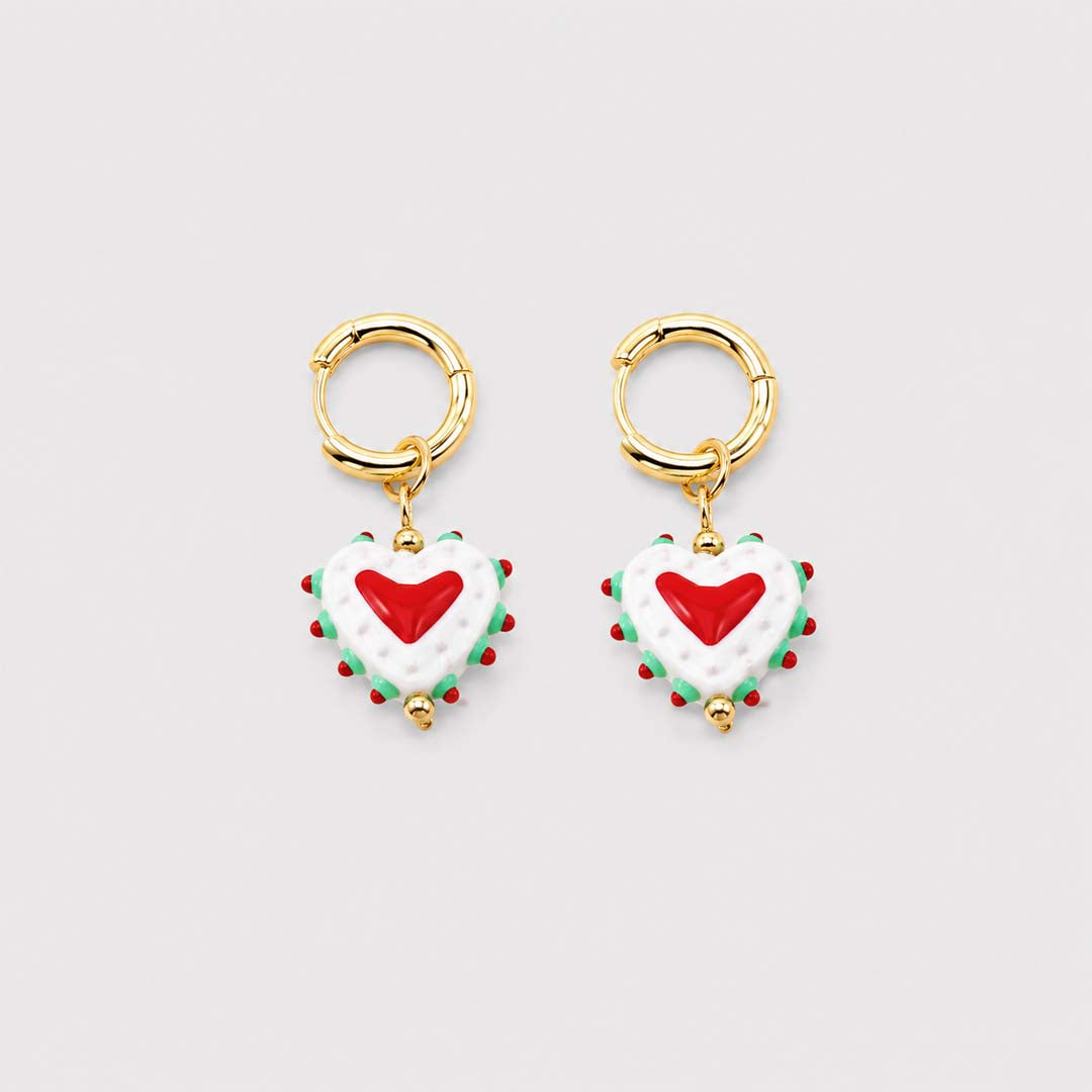 Heart Huggie | White
