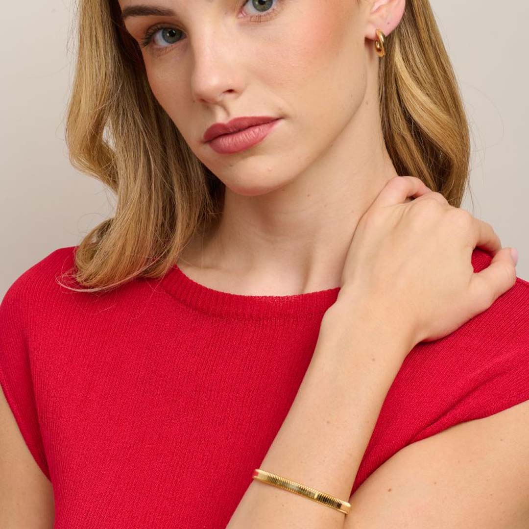 Mesh Cuff Bangle | Gold
