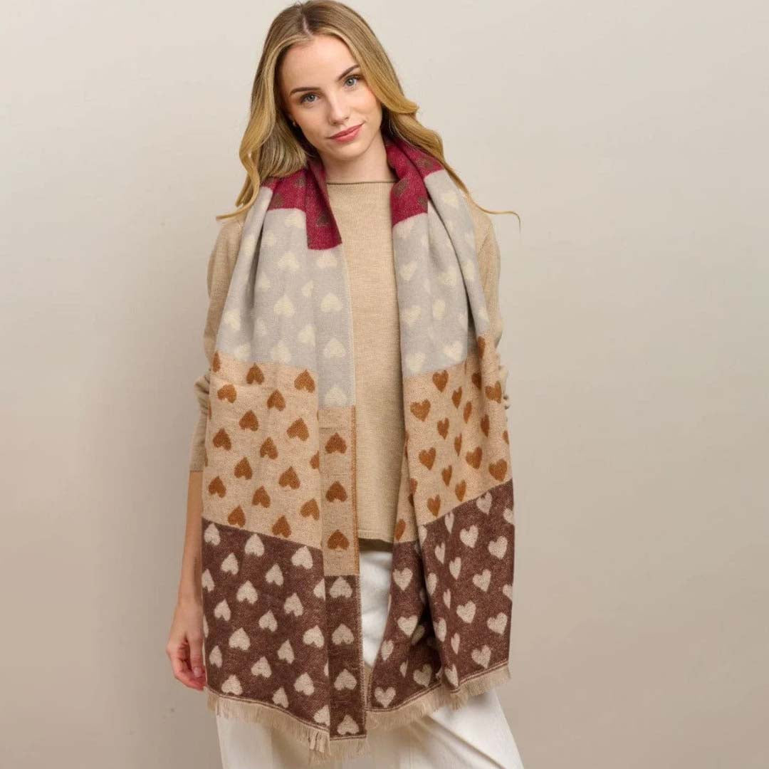 Sweet Heart Scarf | Chocolate